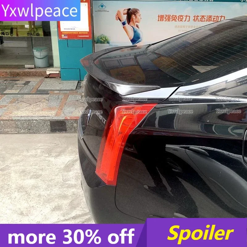 

For Cadillac ATS 2014 - 2019 V Style Spoiler ABS Material Unpainted Color Rear Trunk Lip Spoiler Trunk Wing Car Styling