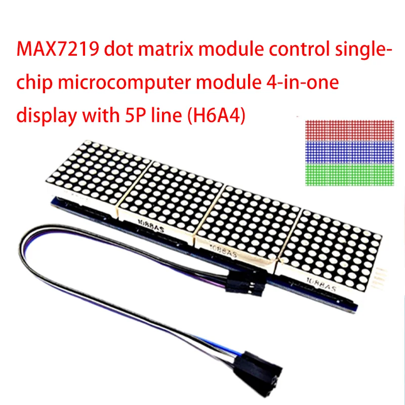 MAX7219 Dot Matrix Modul für Arduino Mikrocontroller 4-in-1-Display mit 5P Leitung