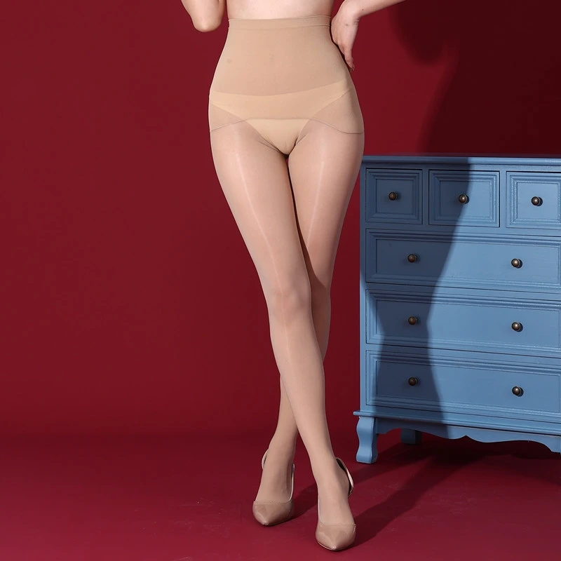 Women Seamless Crotch Pantyhose High Waist Horse Oil Tights Stretchy Hip Lifting Transparent Underwear Glossy Sexy Stockings