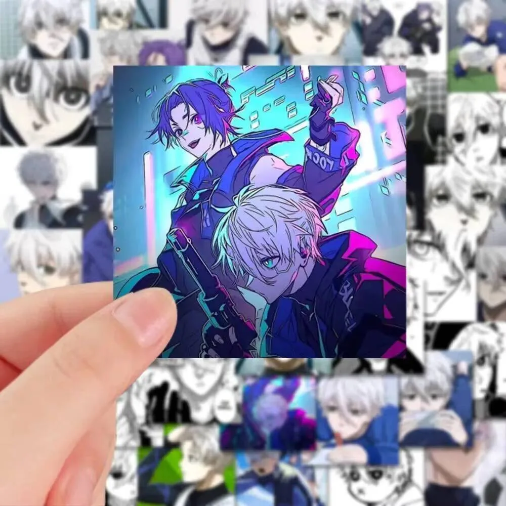 54 Uds Anime BLUE LOCK Nagi Seishiro pegatinas para ordenador portátil guitarra teléfono Lage impermeable Graffiti casco coche calcomanía