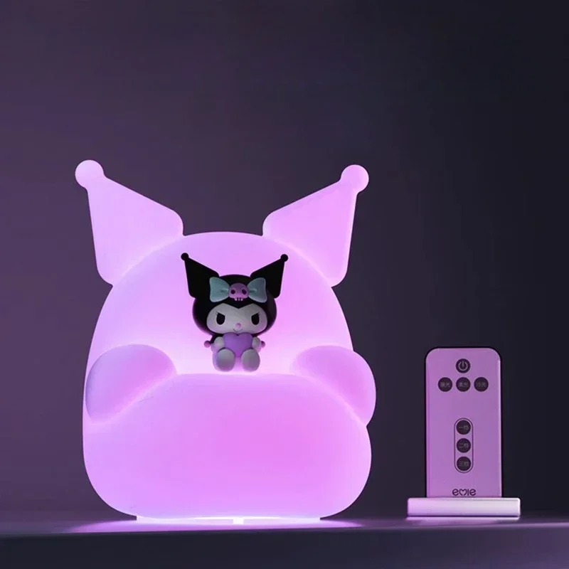 Sanrio Kuromi Night Light Cute Cartoon Anime Kuromi Kawaii Not Glaring Bedside Lamp Desk Lamp Room Decoration Holiday Gifts