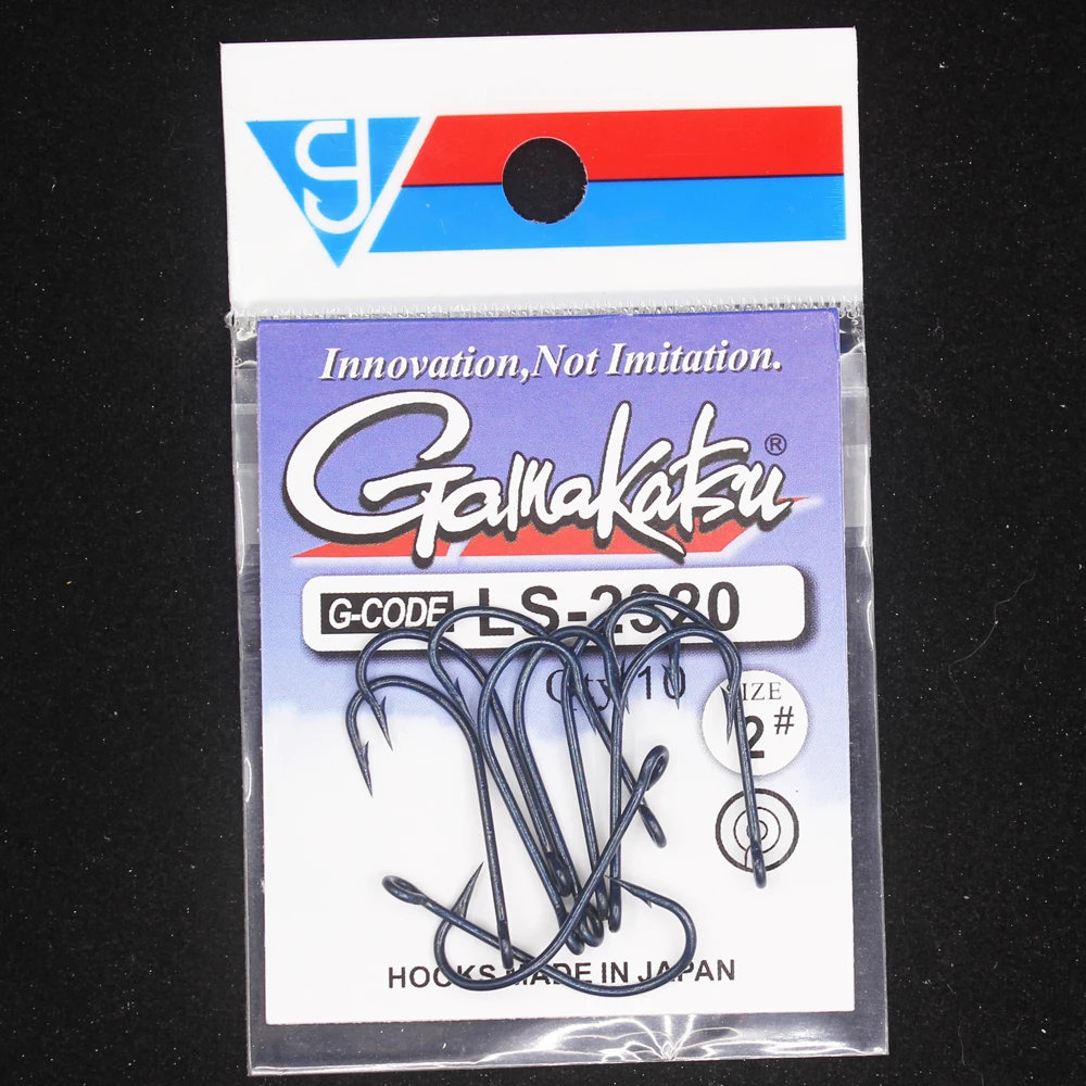 Gamakatsu 2320 Blue Fishing Hooks 2#-10# Blue Fishing Hooks  High Carbon Steel  Sea Hooks With Ringed Pesca Tackle hooks