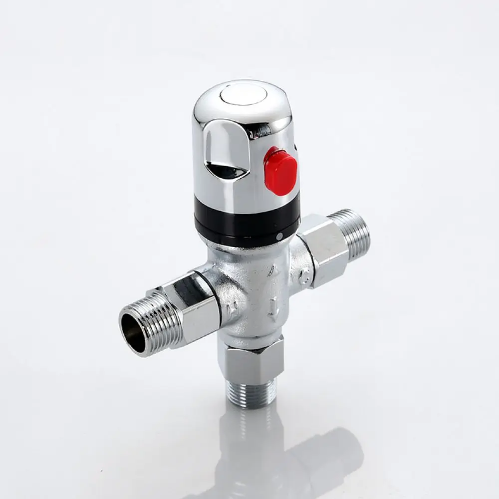 Thermostatic Mixing Valve 1 2NPT Brass Water Heater Control For Flola Home Shower System Plumbing Pipe Hardware Tool
