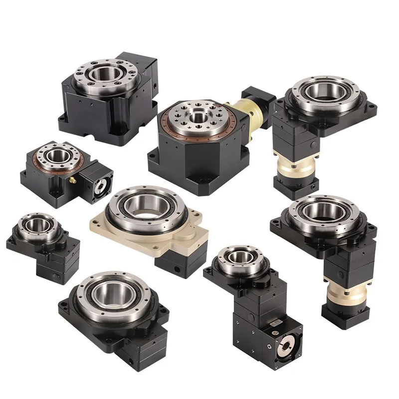 

Right angle heavy load hollow rotating platform, servo gear reducer small indexing disc precision
