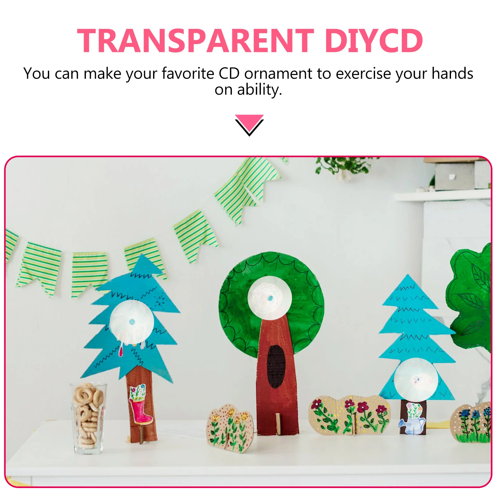 

30Pcs Transparent DIY Cd Discs Clear Round Blank Painting Cds Creative Handmade Educational Craft Material for