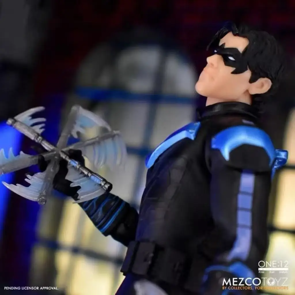 

In Stock Original MEZCO ONE:12 Collective Nightwing Night wing 6 Inch Action Figure Collectible Toys Gifts