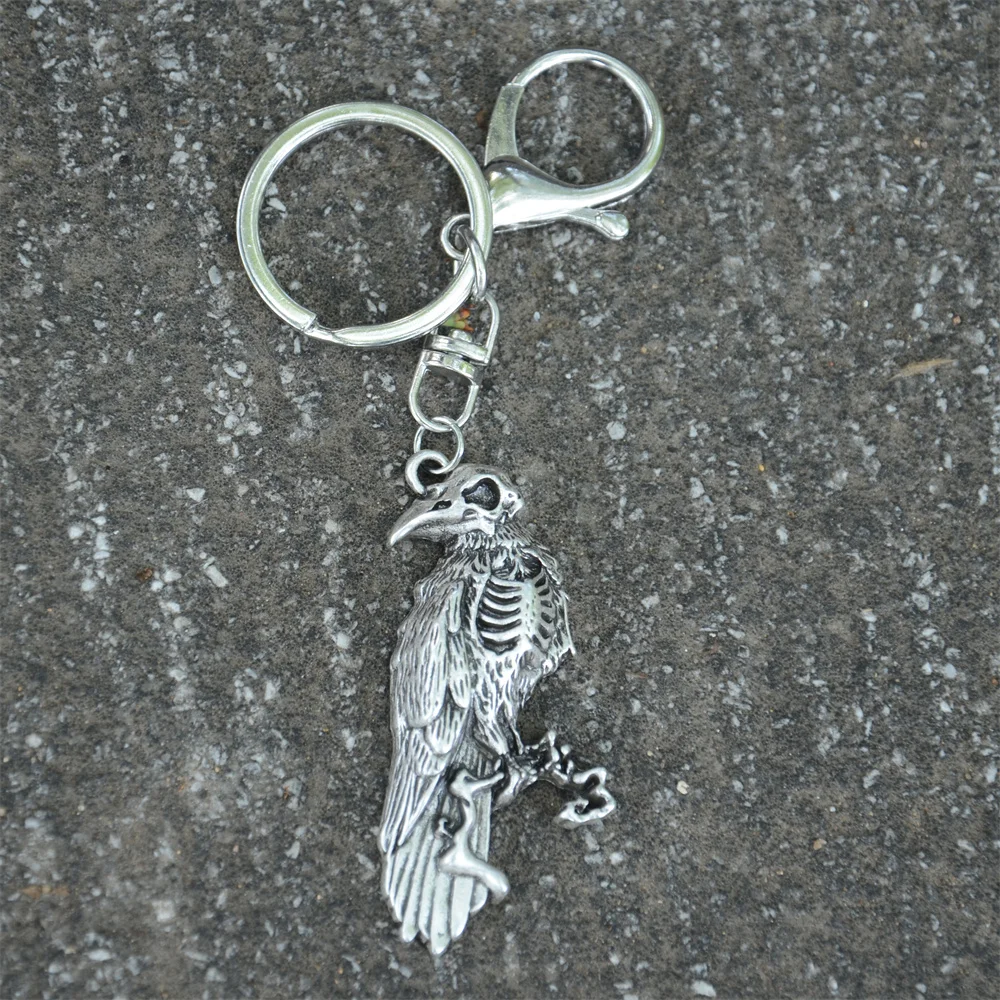 نورس الجمجمة رافين كيشاين ، فايكنغ القوطية الطيور كيرينغ ، اكسسوارات المجوهرات هالووين