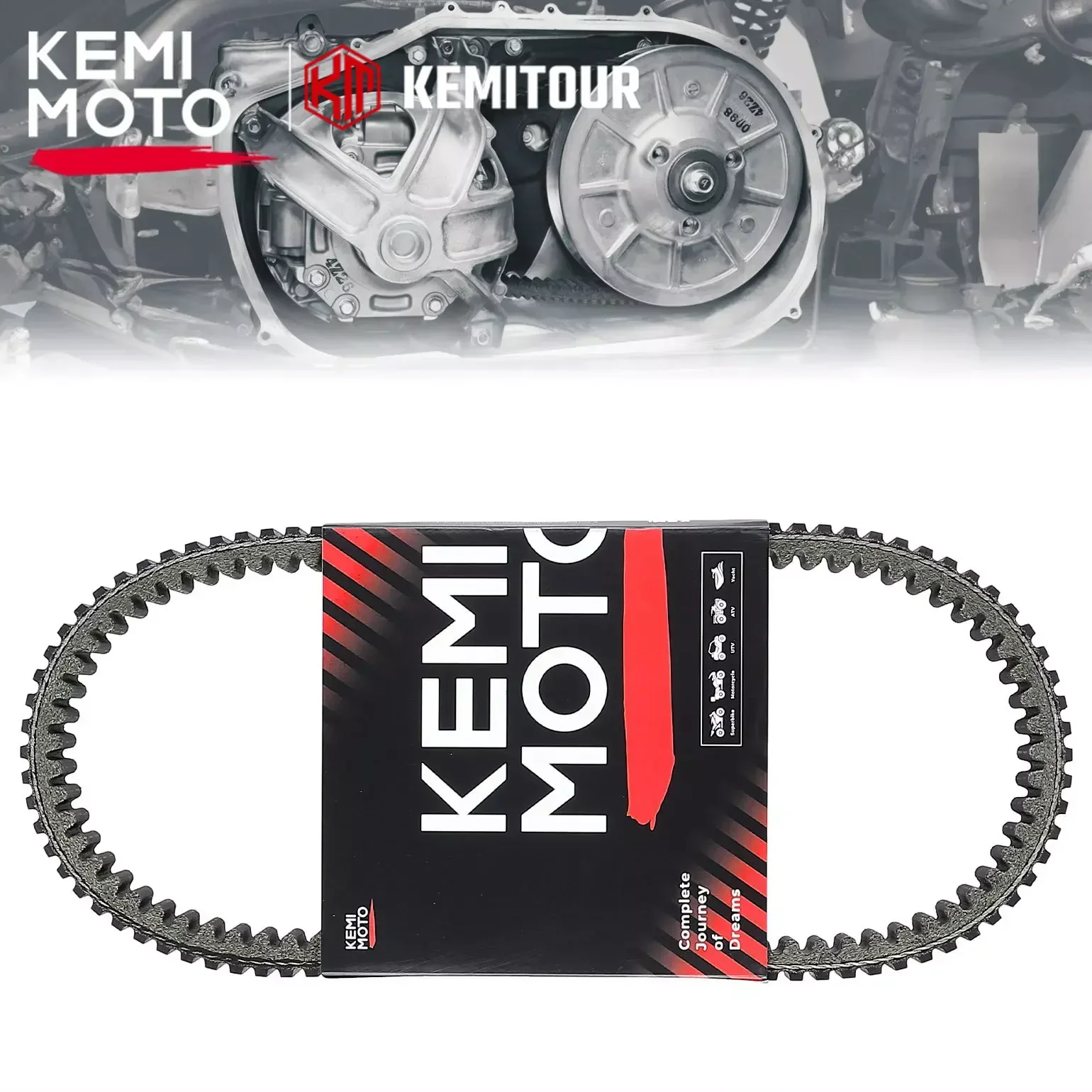 

KEMIMOTO UTV CVT Drive Belt Chloroprene Rubber & Polyester Cord 59011-0011 03G3470 for Kawasaki Mule 600 610 05-16 Mule SX 17-22