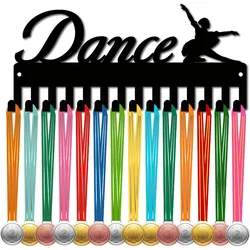 1 Set  Dance Medal Holder Display Medal Hanger Rack Sports Metal Hanging Awards Iron Small Mount Decor with 14 Hooks