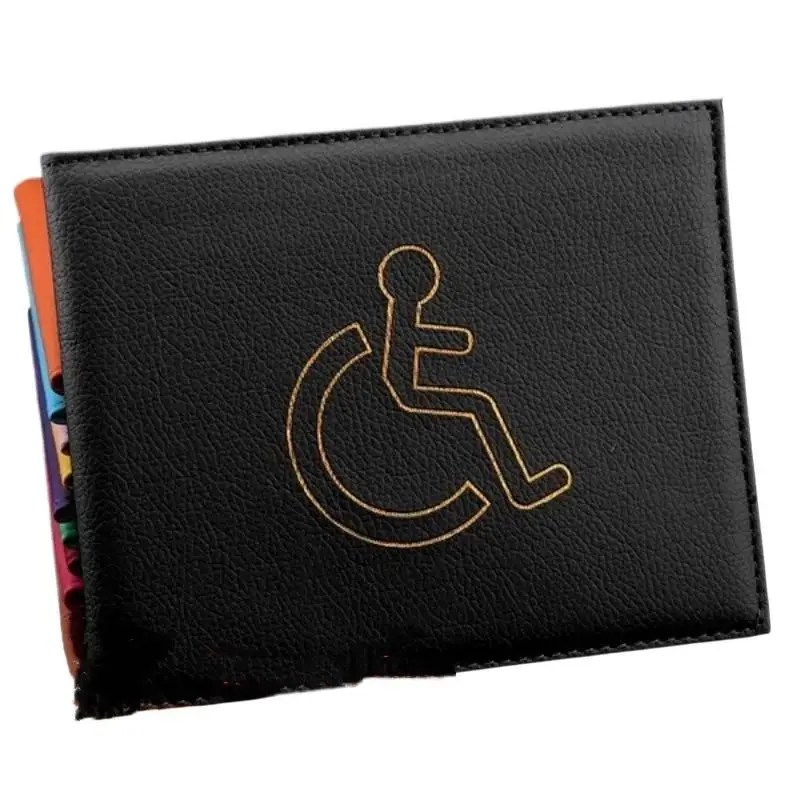 Disability ID Badge Holder Wallet Waterproof Dustproof Soft TPU Edge Protective Cover for Handicapped Certificate Storage