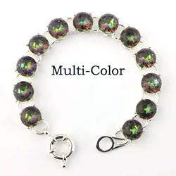 Classic Glass Crystal Gemstone Dot Bracelet Women Sparkly Rhinestones Stone Fashion Bangles Jewelry Wholesale