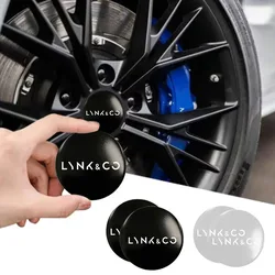 4pcs With Logo Car Wheel Center Hub Caps Emblem Sticker Decals For Lynk&Co 01 05 09 02 Lynk Co 03 EM-F 06 Phev car Accessories