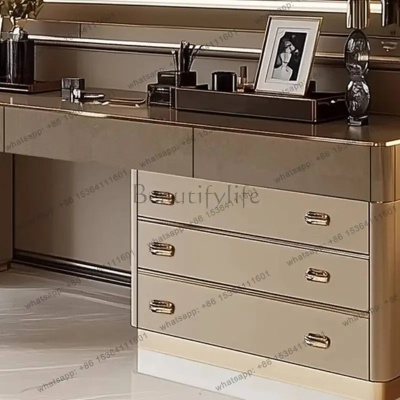 Full Set Wooden Vanity Table Nordic Aesthetic Beauty Luxury Makeup Dresser Drawers Organizer Tavolo Trucco Home Furniture