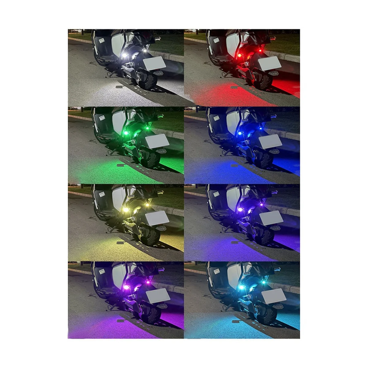 4Pcs Motorcycle LED Warning Light Universal Mini Signal Light Drone with Controller Strobe Light 8 Color Indicator ST