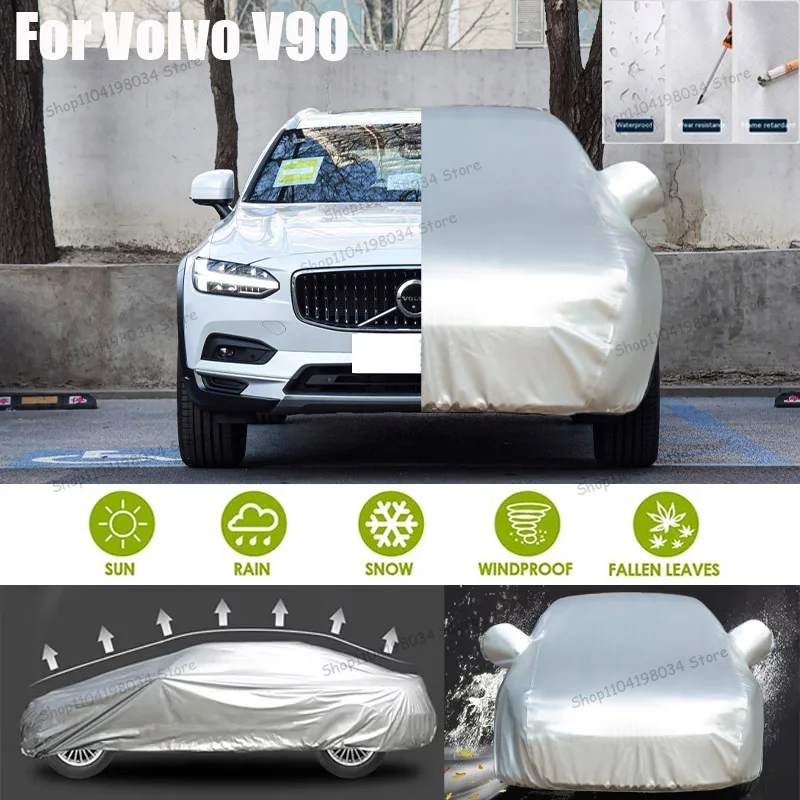 

For Volvo V90 Auto parts Anti snow Anti dust Sunscreen Anti-uv Anti peeling paint And Anti Rainwater 210t car cover Car cover