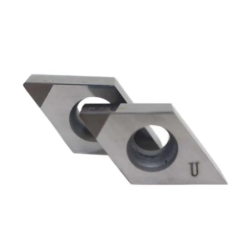 Insertos de diamante PCD CBN DCMT070204 DCMT070202 DCMT11T304 DCGT070204 CNC torno torneado cortador herramienta de hoja 2 uds.