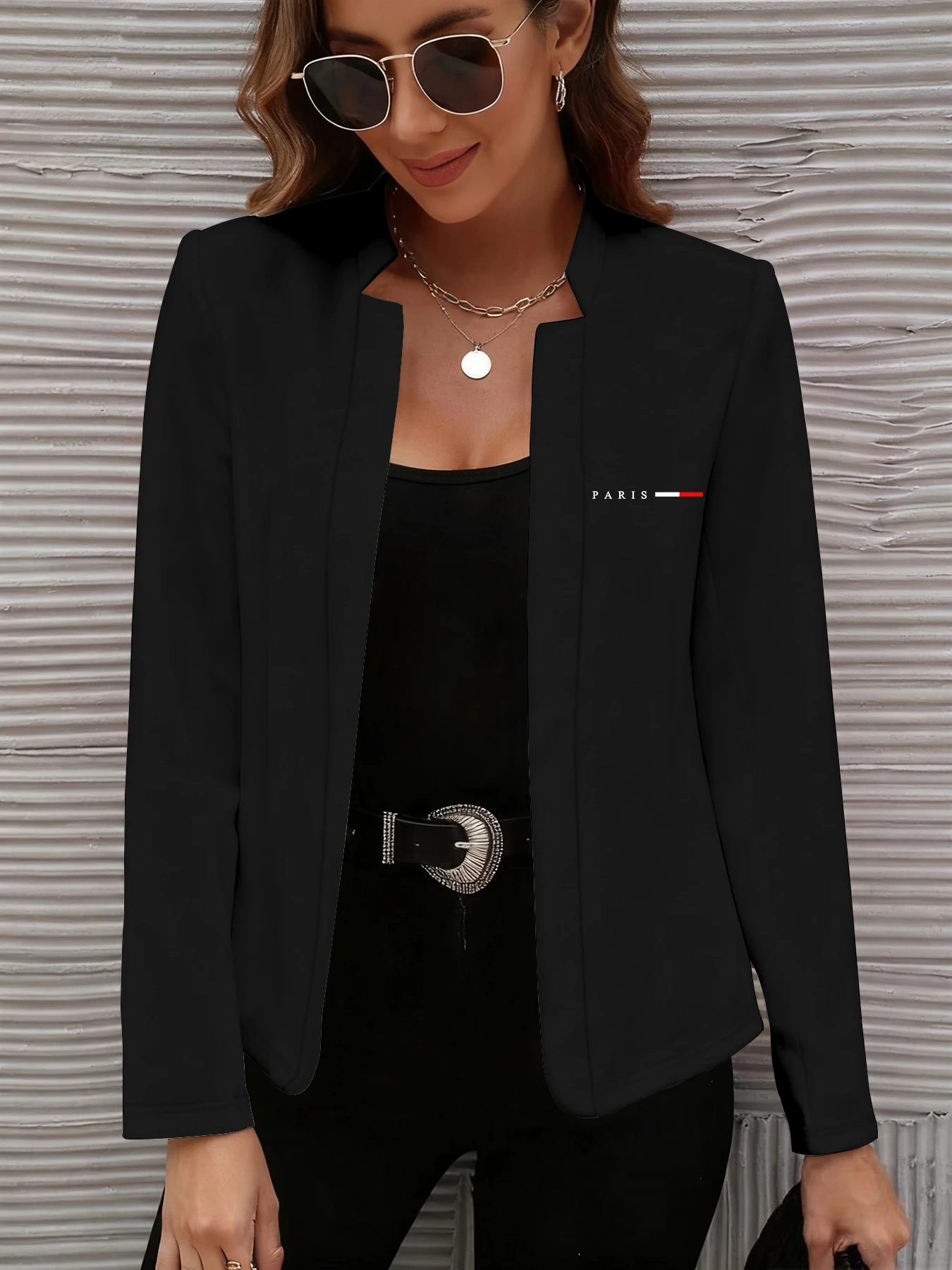 

European and American Style Spring and Autumn Casual Jackets, Trendy Must-Have Women's Cardigans, Women's Fashionable Blazers, Women's Slim-Fit Cardigans, Long-Sleeve Style, Suitable for Spring and Autumn, Machine Washable, Casual Women's Clothing