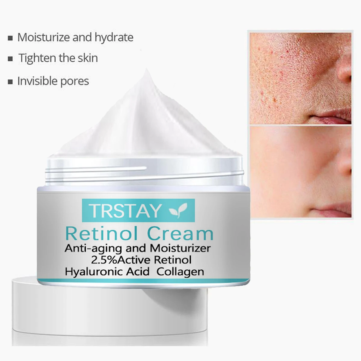 Retinol Instant Rimpels Verwijderen Gezichtscrème Anti-Aging Anti-Rimpel Verstevigende Lifting Gezicht Crème Vervagen Fijne Lijn Facial zorg