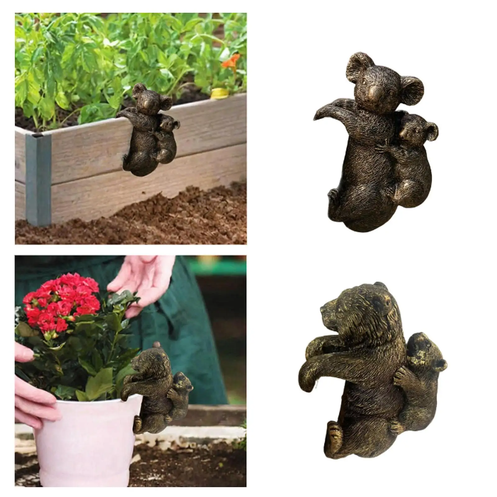 Decorative Figurine Cute Planter Hanging Pendant Ornament for Terrarium Yard