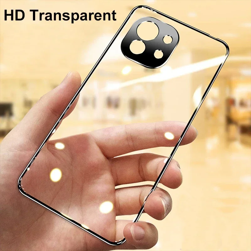 Plating Silicone Case For Xiaomi Mi 8 9 10 11 Lite 5G NE Note 10 Pro Cover TPU Phone Case For Xiaomi Mi 11i A3 10S 10 11 Ultra