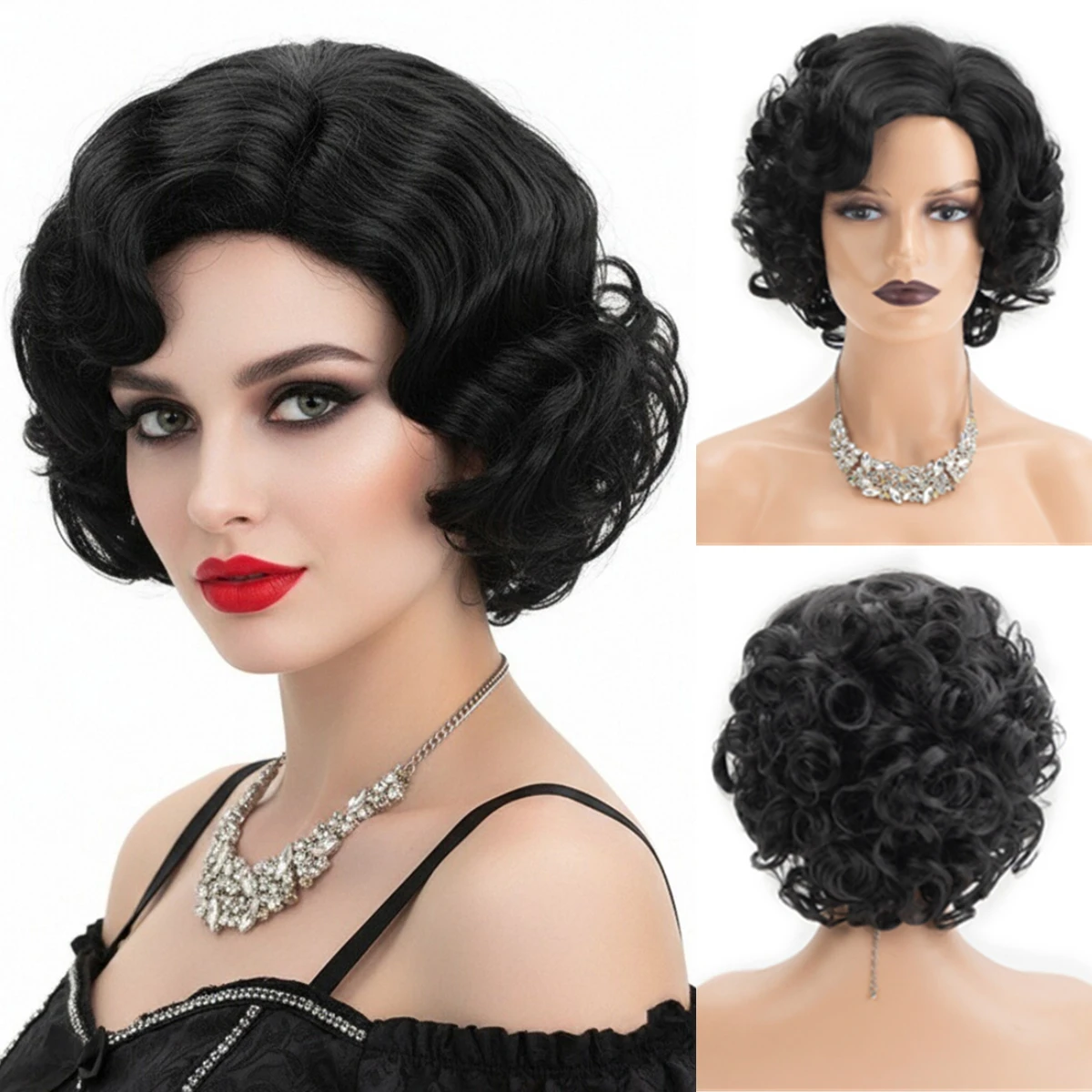 

MSIWIGS женский волнистый короткий повседневный парик американский африканский синтетический черный коричневый искусственные волосы для женщин парики для косплея