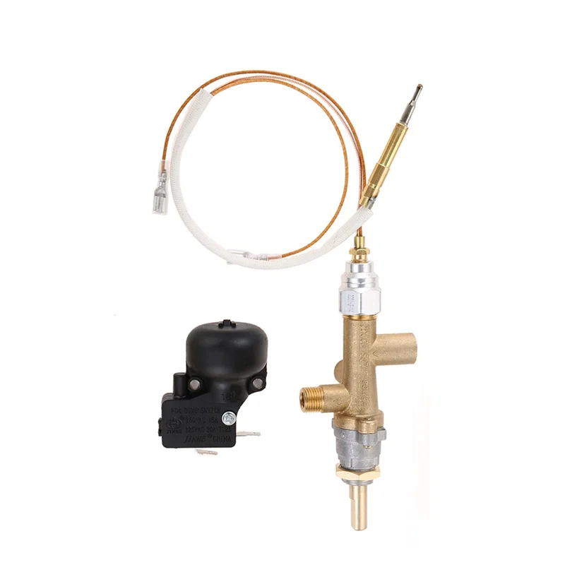 Patio Heater Control Valve Thermocouple Sensor Dump Switch Knob Propane Fire Pit Control Safety Pilot Port Set