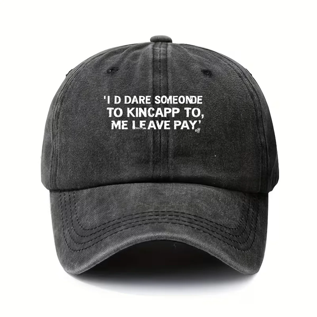 Baseball Cap, Washed and Vintage-Style, Adjustable Size, Fashionable Retro, Lightweight Design, with the Text 