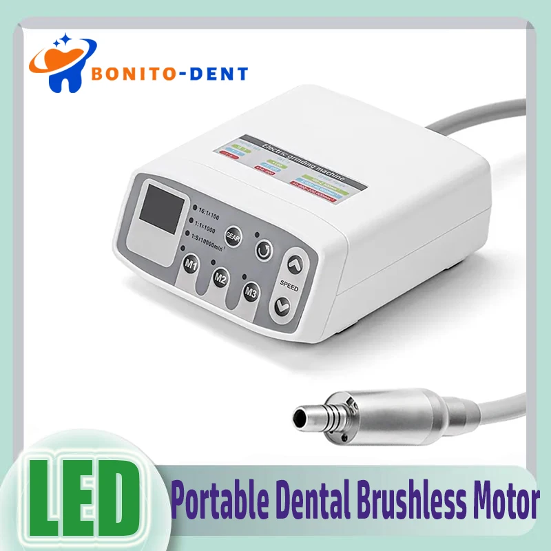 

Portable Dental Equipment LED Electric Brushless Motor Internal Water Spray E-type Motor Fit For 1:5 1:1 16:1 Handpiece