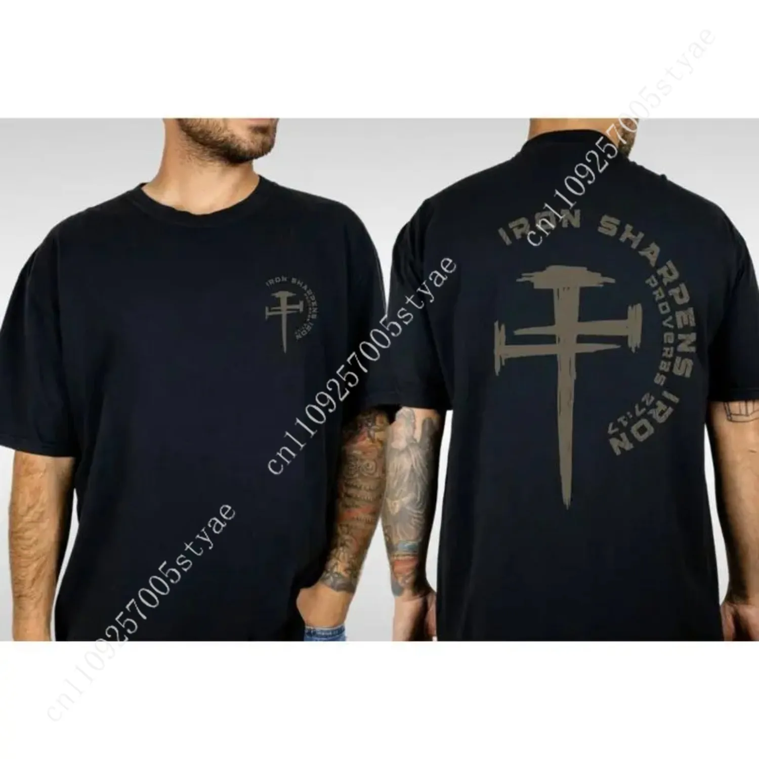 Iron Sharpens Iron Christian Gym Shirt Gym Pump Christian Clothes Proverbs Bible Verse Shirt Christian Streetwear Jesus Christia