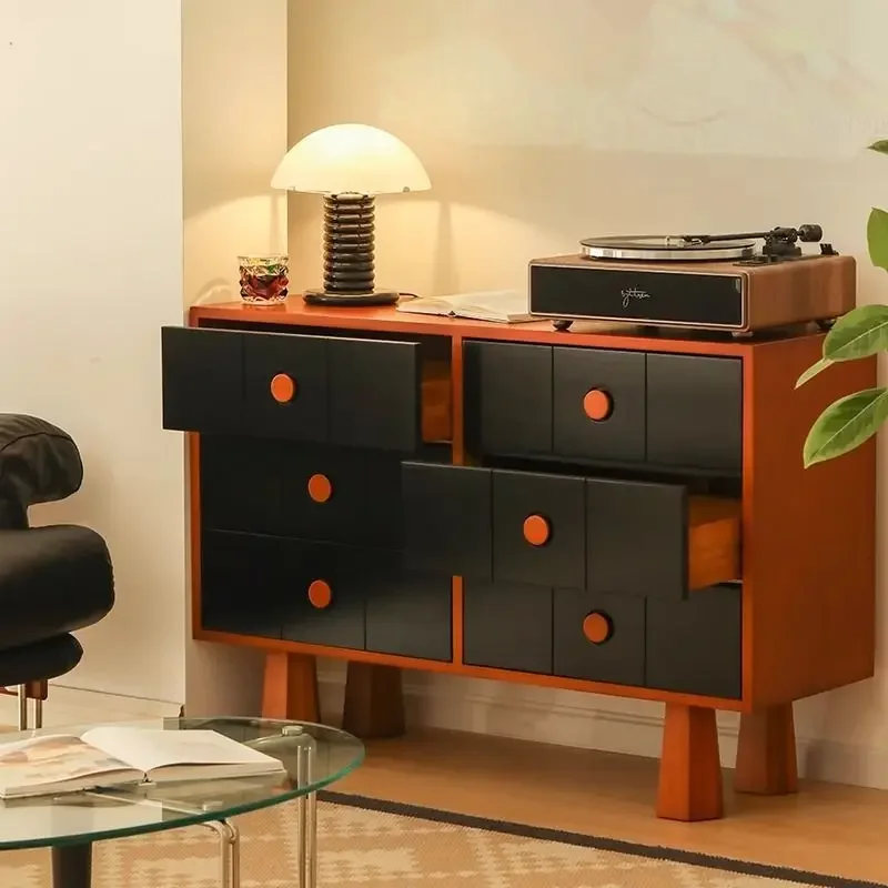 خزانة حائط لغرفة المعيشة المنزلية، خزانة جانبية إبداعية من القرون الوسطى