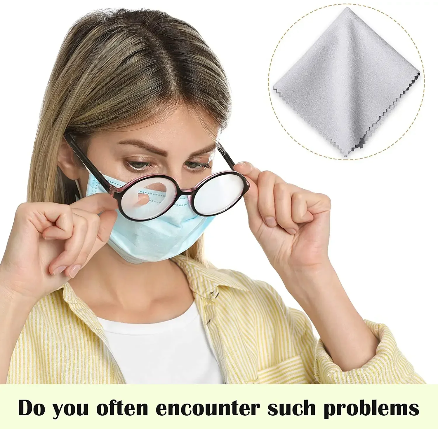 1-50PCS Reusable Anti-Fog Wipes Glasses Pre-moistened Antifog Lens Cloth Defogger Eyeglass Wipe Prevent Fogging for Glasses Swim