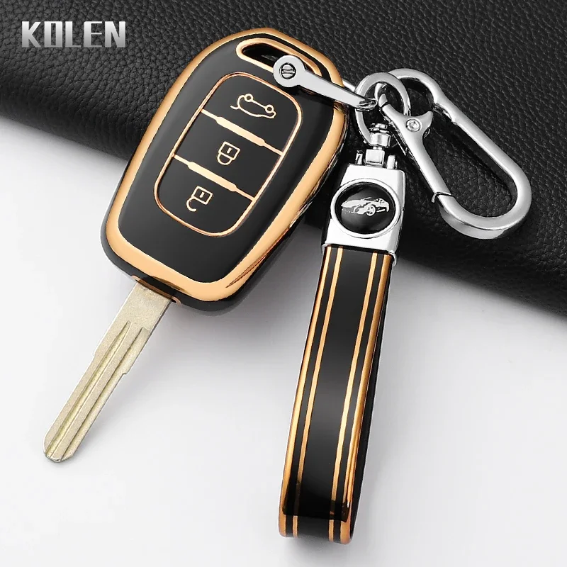 Funda protectora de TPU para llave de coche Renault Kwid, Traffic, Symbol, Sandero, Logan, Lodgy, Dokker, Dacia Duster, 2 y 3 botones.