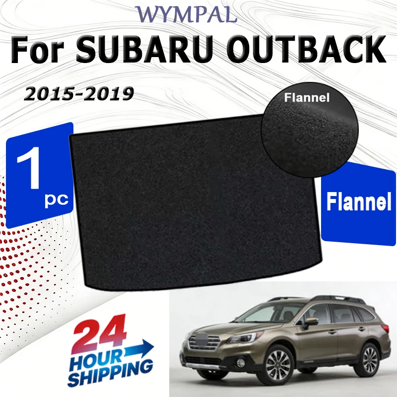 

Фланелевые коврики в багажник для SUBARU OUTBACK 2015-2019, черный грузовой вкладыш-лоток для багажника автомобиля