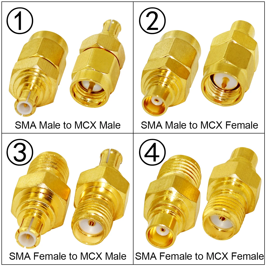 1pc SMA  Female Male Switch MCX  Plug Jack  RF Coax Adapter Convertor  Straight  Goldplated Wholesale For Wifi New