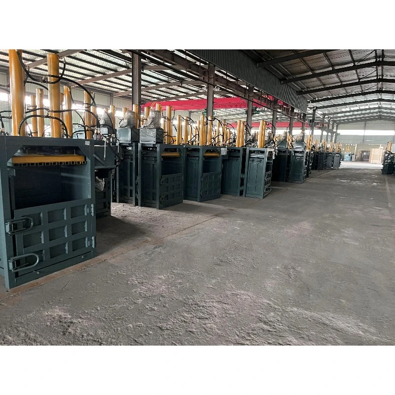 Wast Plastic Bottle Compactor Vertical Hydraulic Cardboard Carton Pressing Box Baling Press Waste Paper Baler Machine for Sale