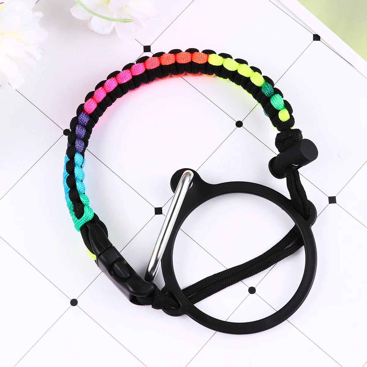 

2pcs Umbrella Rope Water Bottle Handle Outdoor Safety Strap Vacuum Cup Bottleneck Rope 113Kg Tension Survival Gear For Hiking