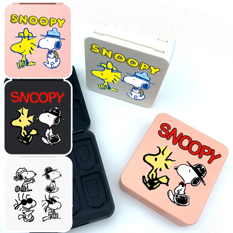 

12 in 1 Snoopy Game Card Case Protective Holder Hard Shell Card Storage Box for Switch/NS/Oled Accessories with Silicone Lining