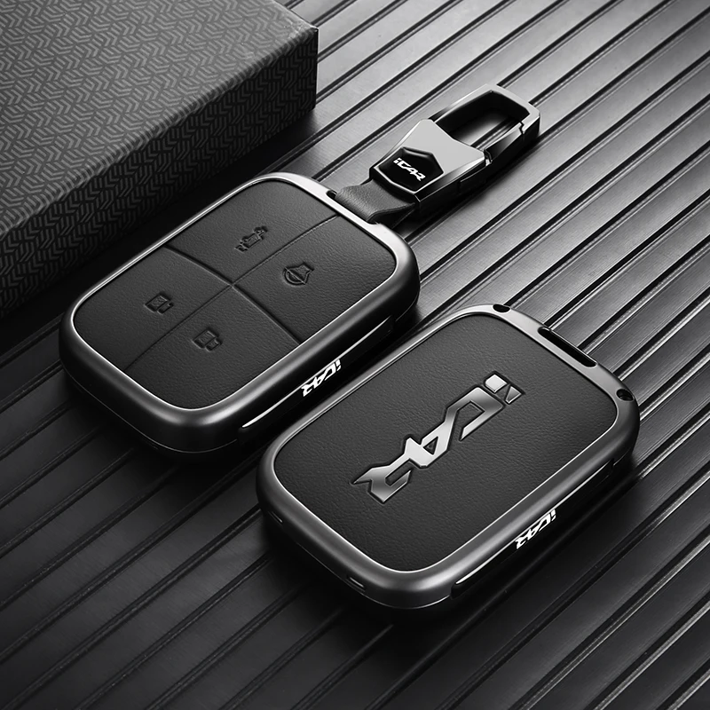 Zinc Alloy Car Key Cover For Chery ICAR V23 V27 Smart Remote Fob Protective Shell Keychain New Energy EV Auto Accessories