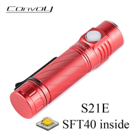 Convoy S21E With SFT40 Led Flashlight LinternaType-C Charging Port  Torch 21700 Flash Light Fishing Lamp Work Latarka