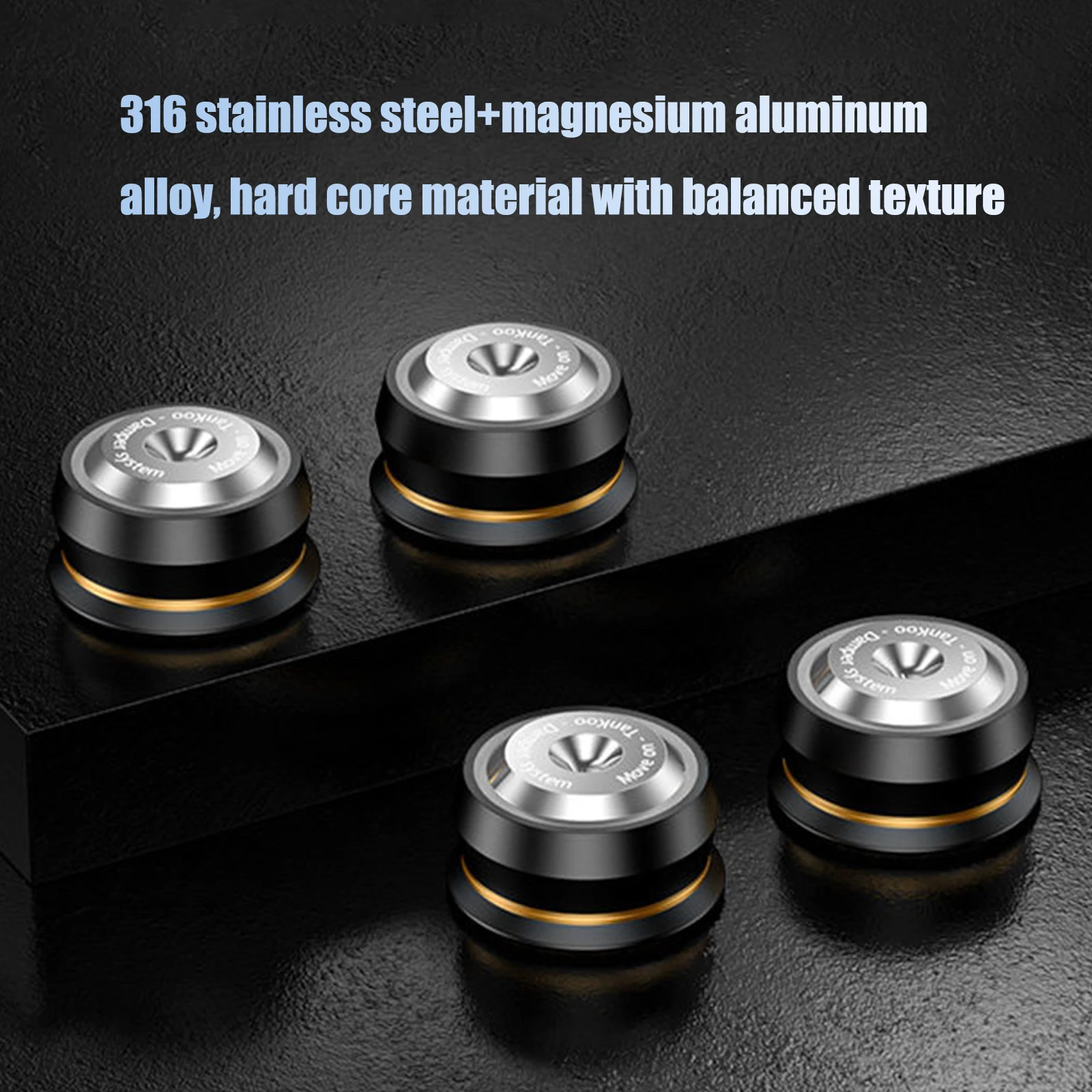 Speaker Isolation Stand Feet Stainless Steel Audio Isolation Feet 63x26mm Universal for HiFi Turntable Subwoofer Amplifier