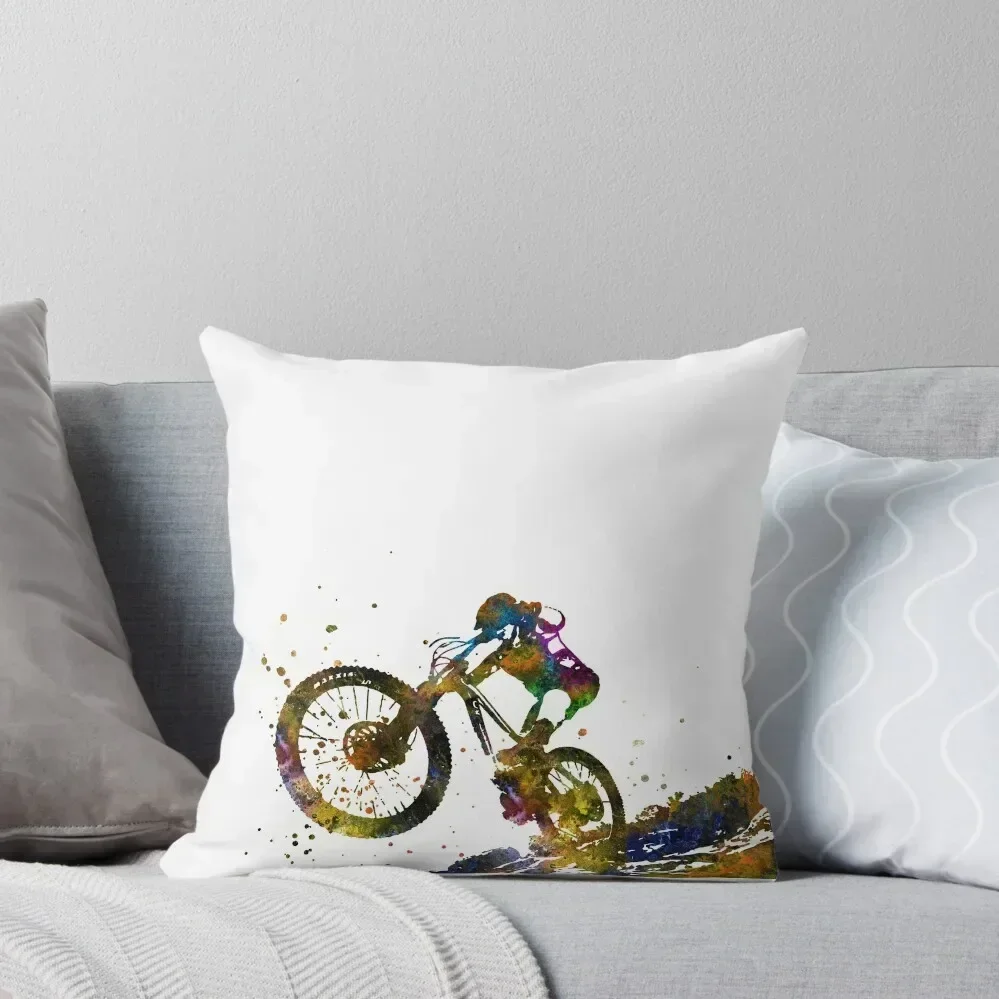 Mountain biking, mountain bike, sport Throw Pillow Couch Pillows Pillows Aesthetic Sofa Cushions Covers pillow