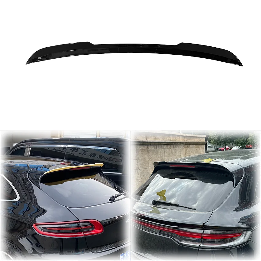 2014 do 2022 dla Porsche Macan Max Style Tylny spojler Skrzydło bagażnika Wysokiej jakości zestaw karoserii ABS z błyszczącym czarnym włóknem węglowym