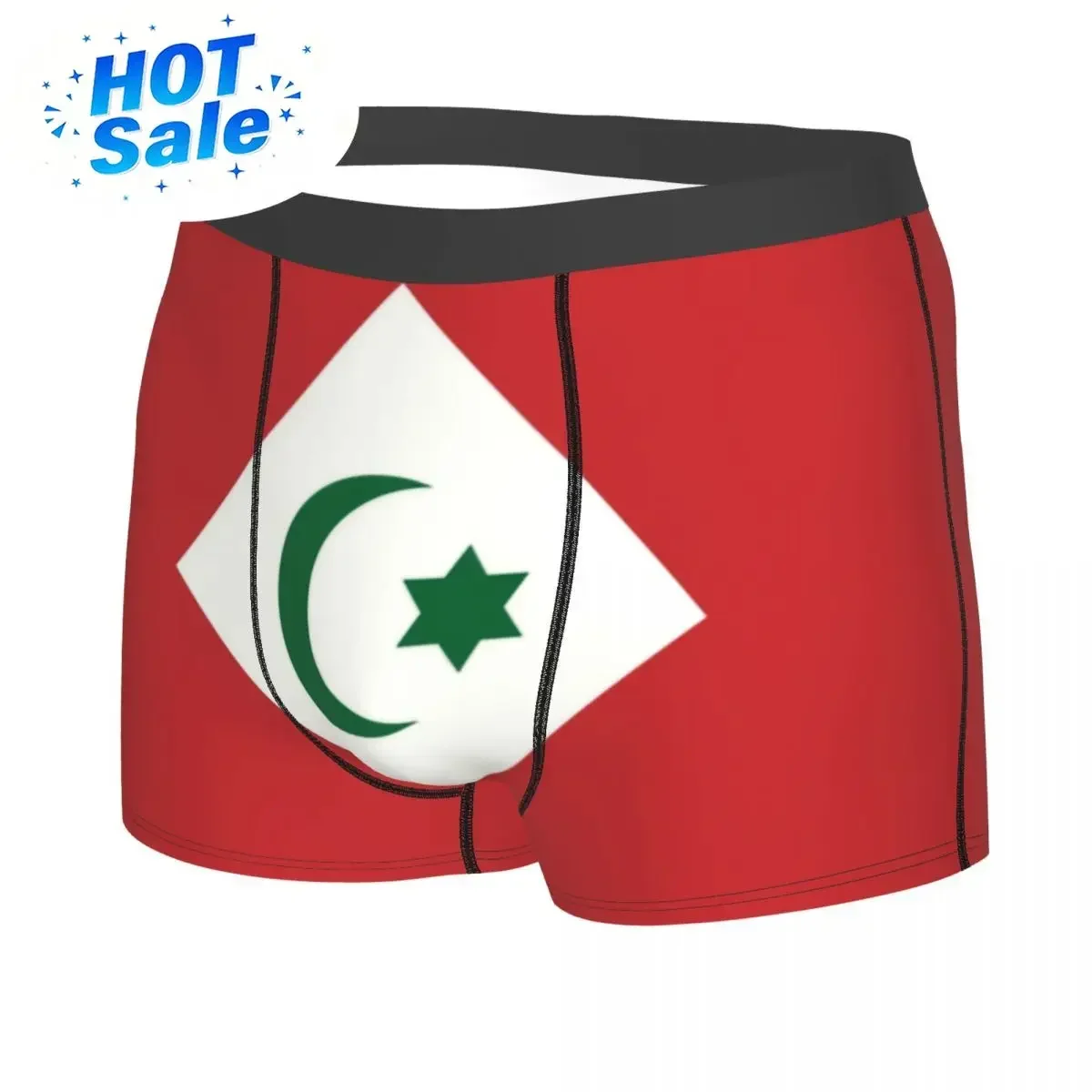Male Sexy Rif Republic Flag Underwear Boxer Briefs Men Soft Shorts Underpants