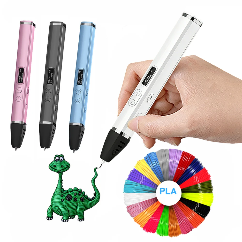 

3D Printing Pen Professional 3D Print Pen Competition Level OLED Display With PLA Filament 3D Doodling Making Detachable Design