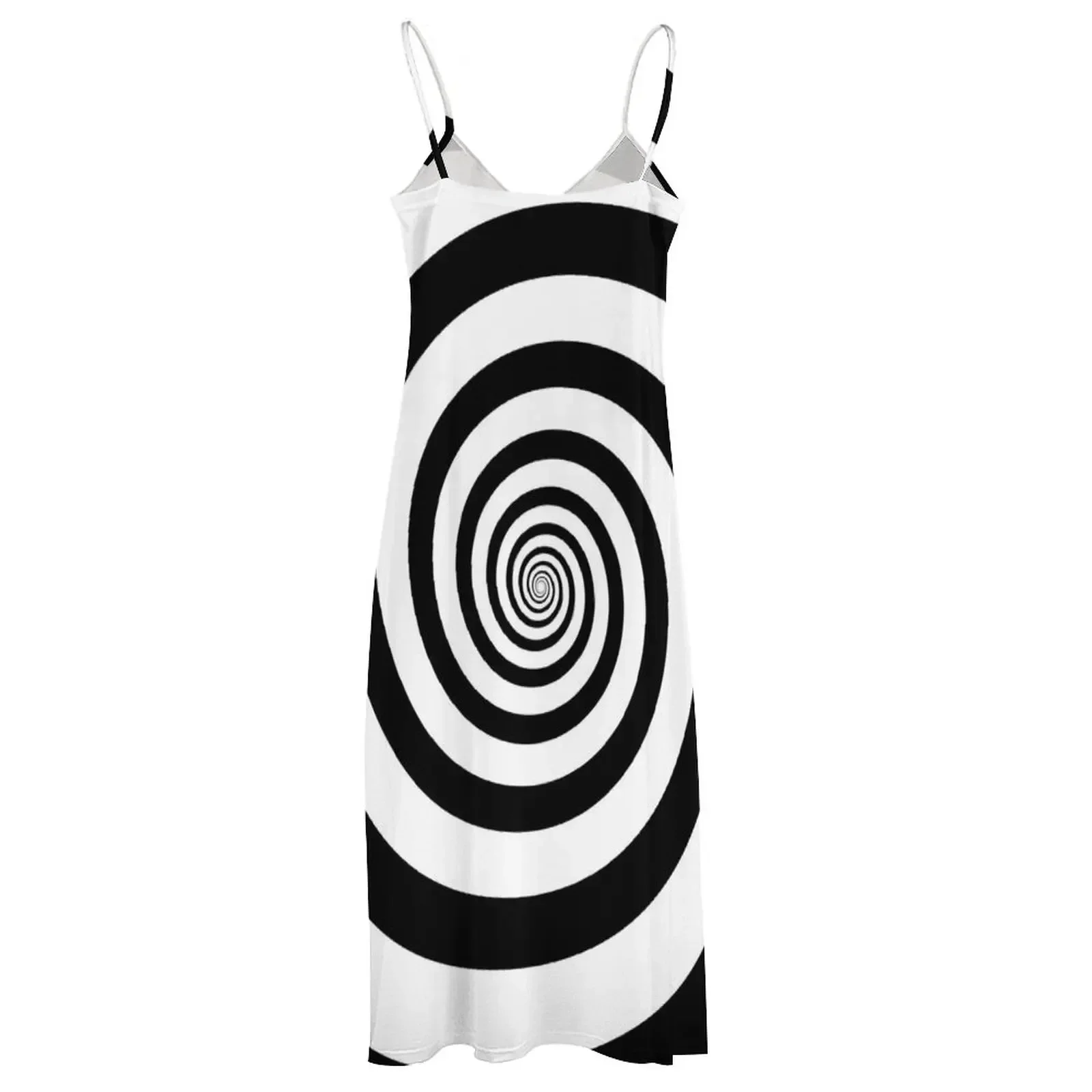 Hypnotic Black and White Swirl Sleeveless Dress Women's long dress womens clothing dresses summer woman 2024 Dress