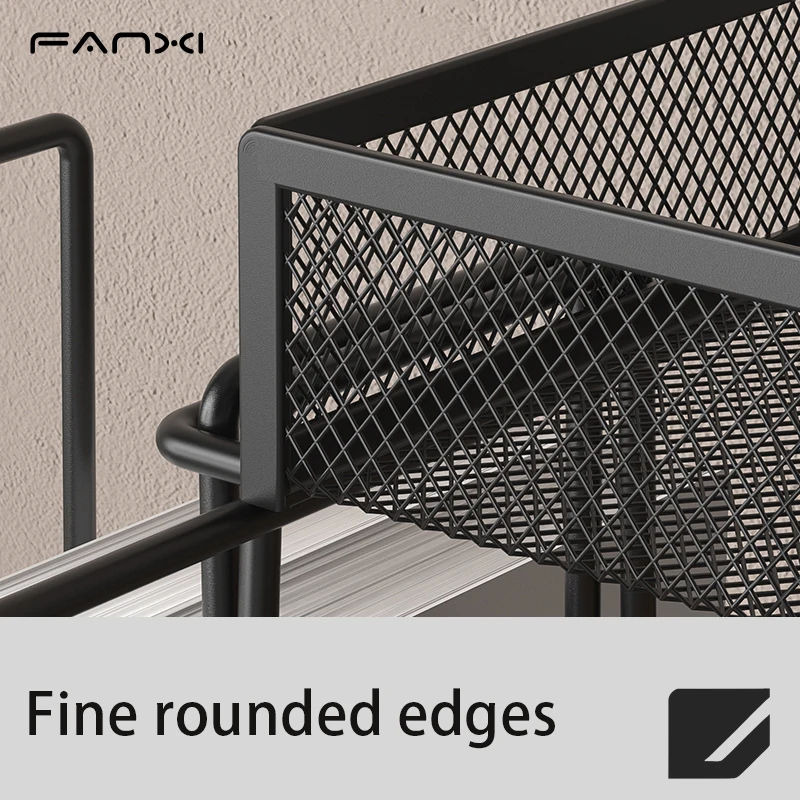 4-Tier Desk Organizer Stackable Paper Tray Paper File Organizer for Desk Mesh Stackable Paper Tray Desktop Document for School