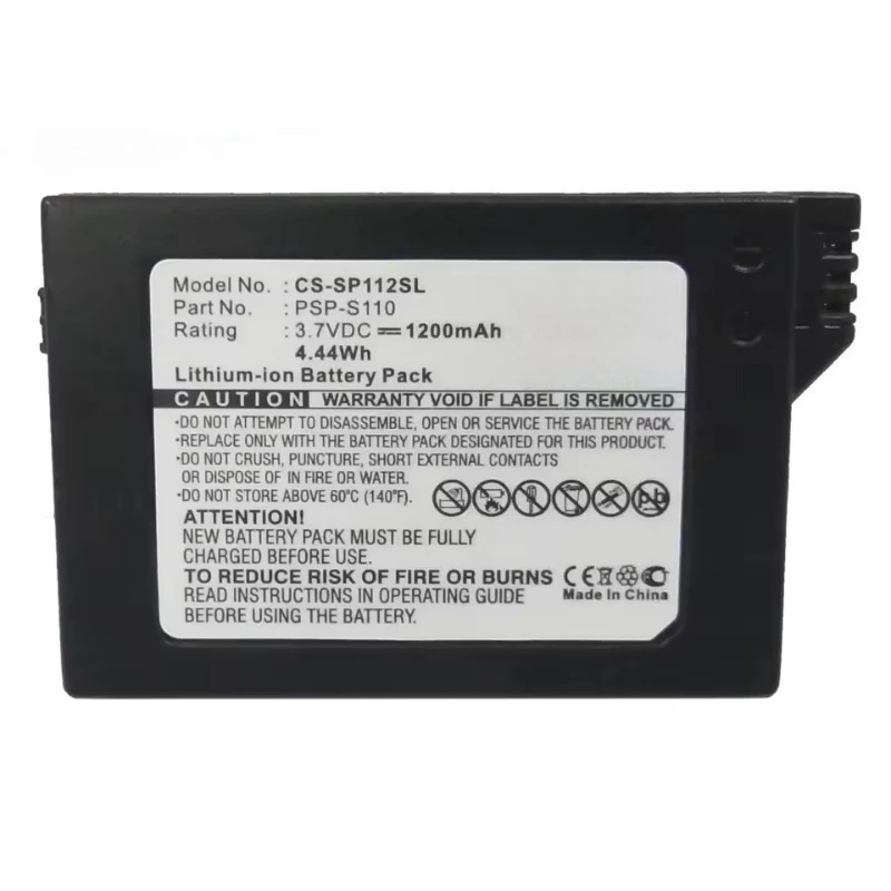 PSP-S110 3.7V 1200mAh Li-ion Replacement Battery for Sony PSP 2th PSP-2000 PSP-3000 PSP-3004 Slim Portable Game Console Battery