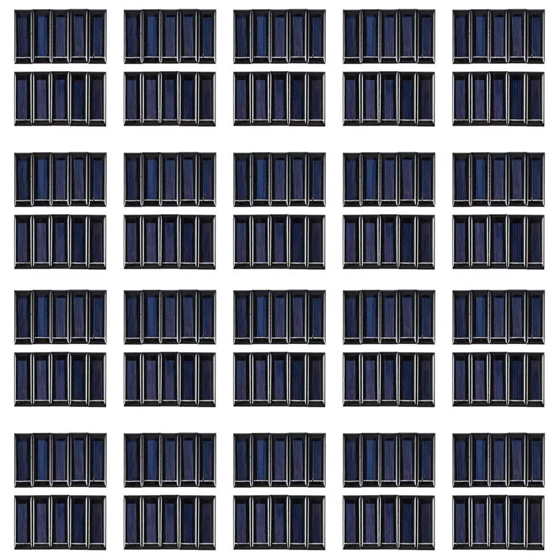 200Pcs Mini Solar Panel New 0.5V 100MA Solar Cells Photovoltaic Panels Module Sun Power Battery DIY-B61B