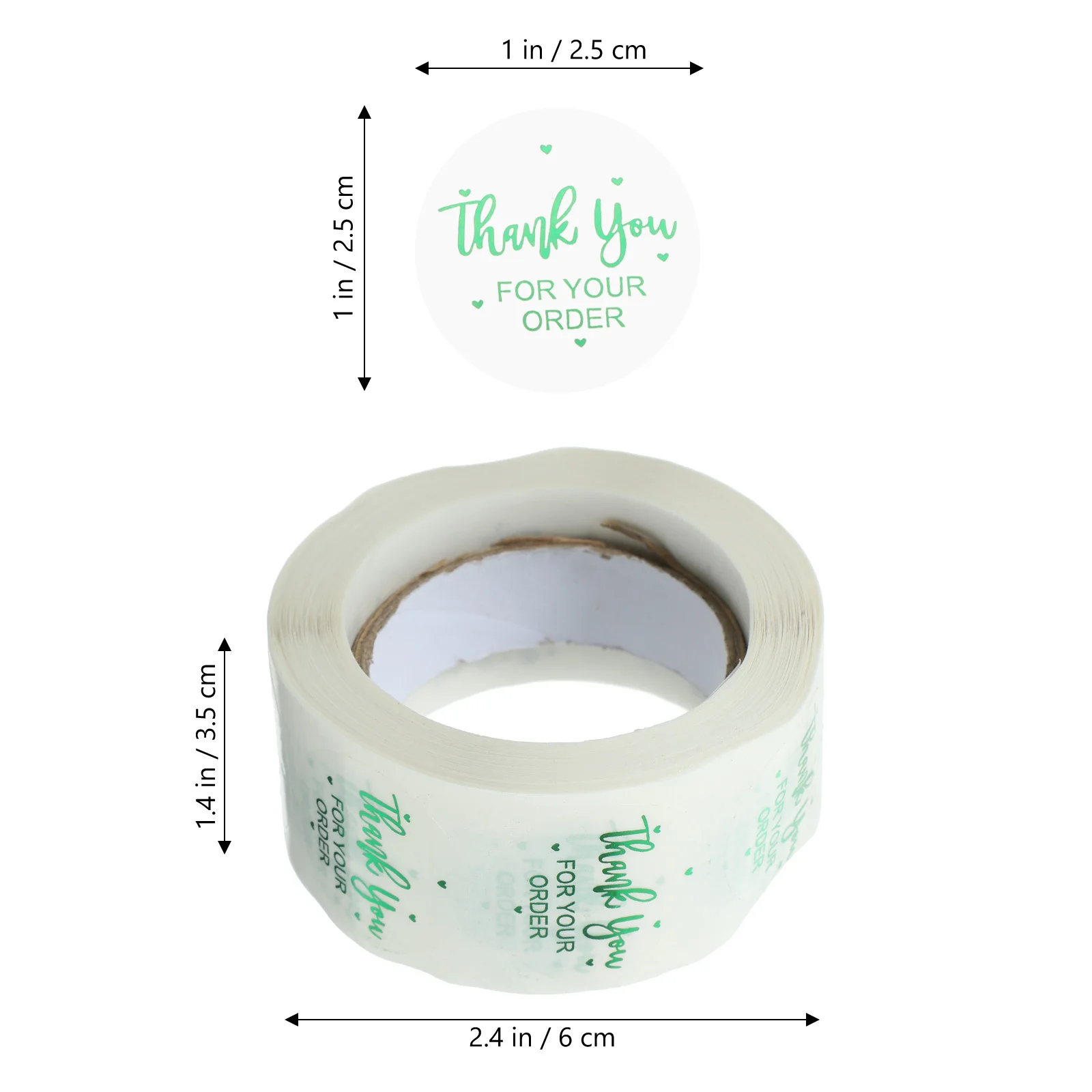 2pcs 2 Rolls Clear Adhesive Dot Stickers 1.5 Inch For Jars Bottles Envelopes Gift Packaging Labeling Stickers Transparent Round