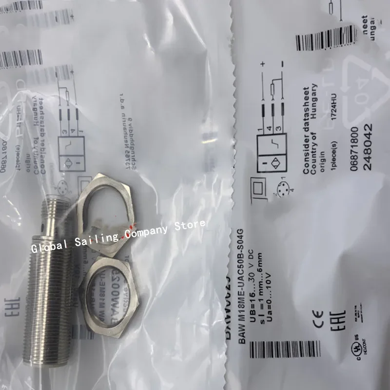 

2 шт. новый датчик BAW M18MI-UAC50B-S04G BAW M18ME-UAC50B-S04G